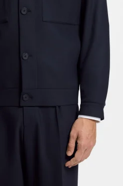 Slim-Fit Sakko aus knitterfreiem Twill