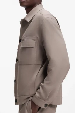 Slim-Fit Sakko aus knitterfreiem Twill