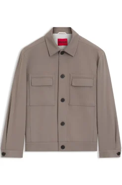 Slim-Fit Sakko aus knitterfreiem Twill