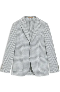Slim-Fit Sakko aus Leinen-Mix mit Seide und Baumwolle