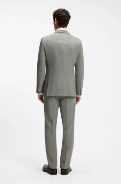 Slim-Fit Sakko aus meliertem Stretch-Gewebe