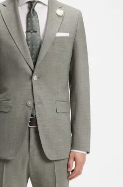 Slim-Fit Sakko aus meliertem Stretch-Gewebe
