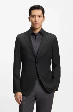 Slim-Fit Sakko aus Schurwoll-Mix mit Seide