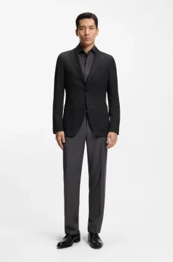Slim-Fit Sakko aus Schurwoll-Mix mit Seide