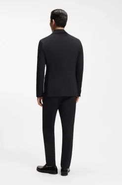 Slim-Fit Sakko aus Stretch-Seersucker