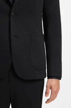 Slim-Fit Sakko aus Stretch-Seersucker
