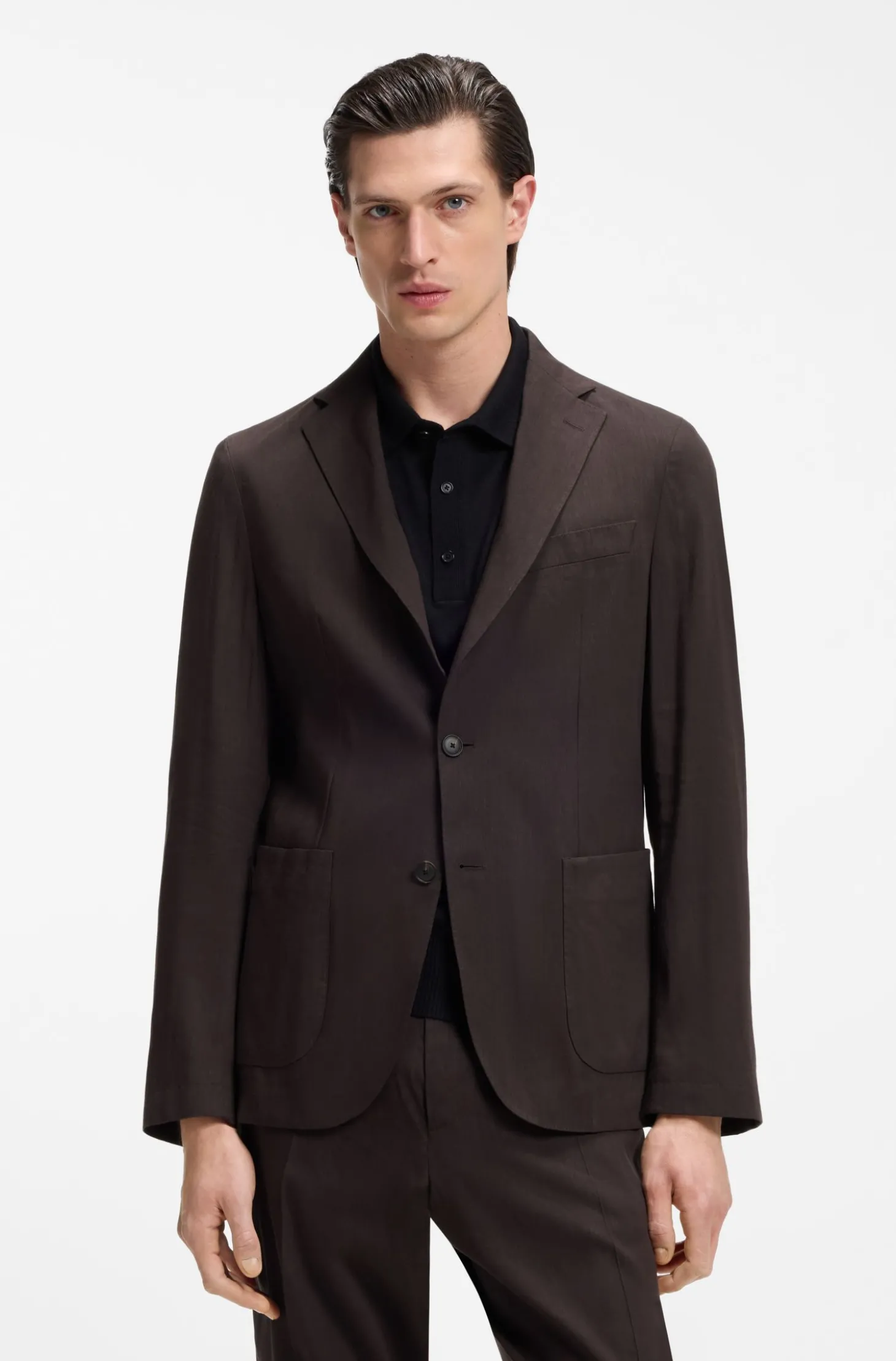 Slim-Fit Sakko aus waschbarem Tech-Leinen