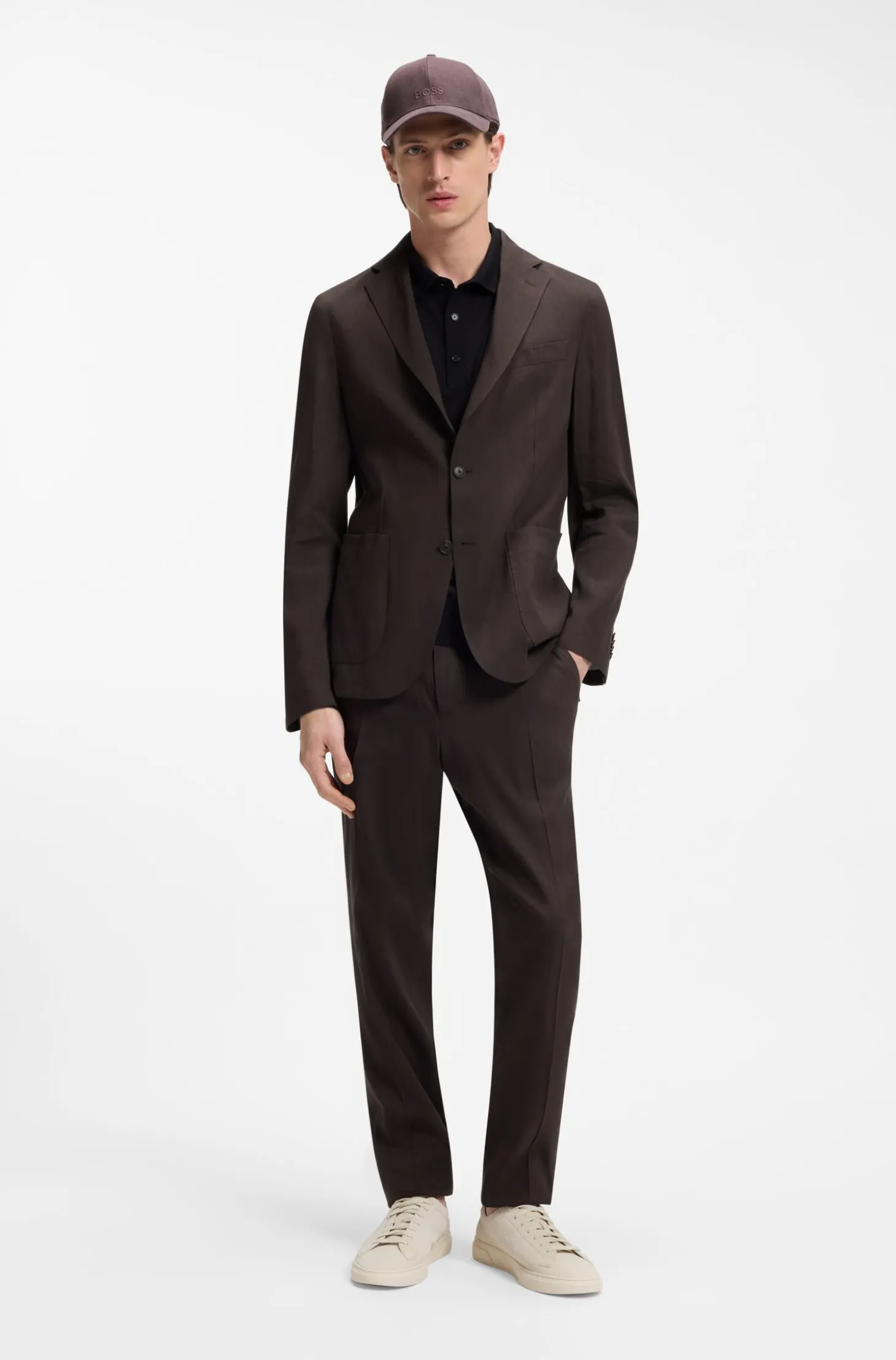 Slim-Fit Sakko aus waschbarem Tech-Leinen
