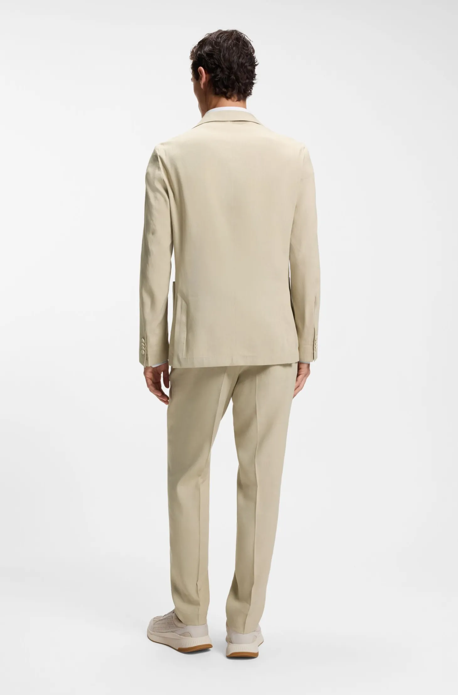 Slim-Fit Sakko aus waschbarem Tech-Leinen
