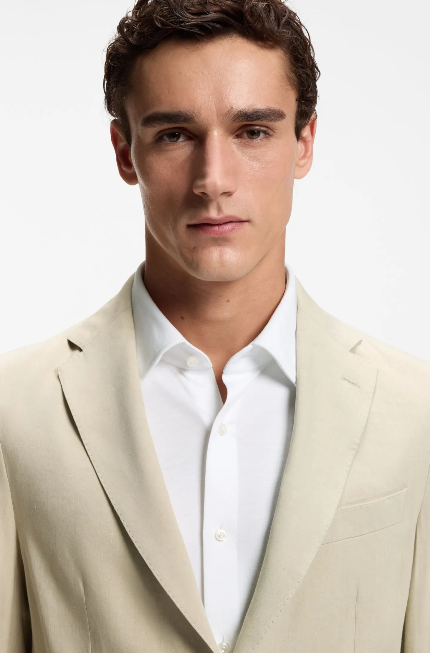 Slim-Fit Sakko aus waschbarem Tech-Leinen