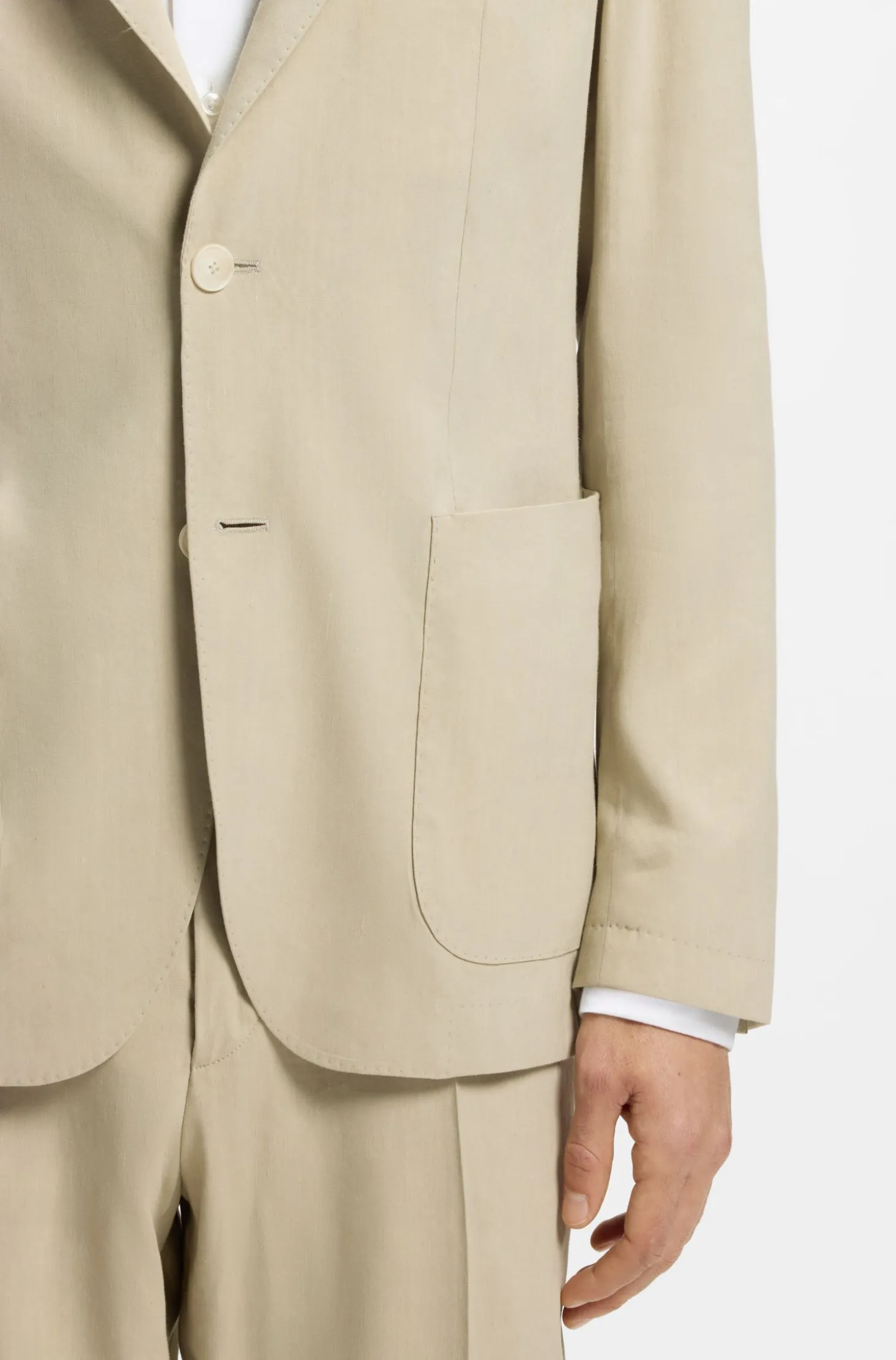 Slim-Fit Sakko aus waschbarem Tech-Leinen
