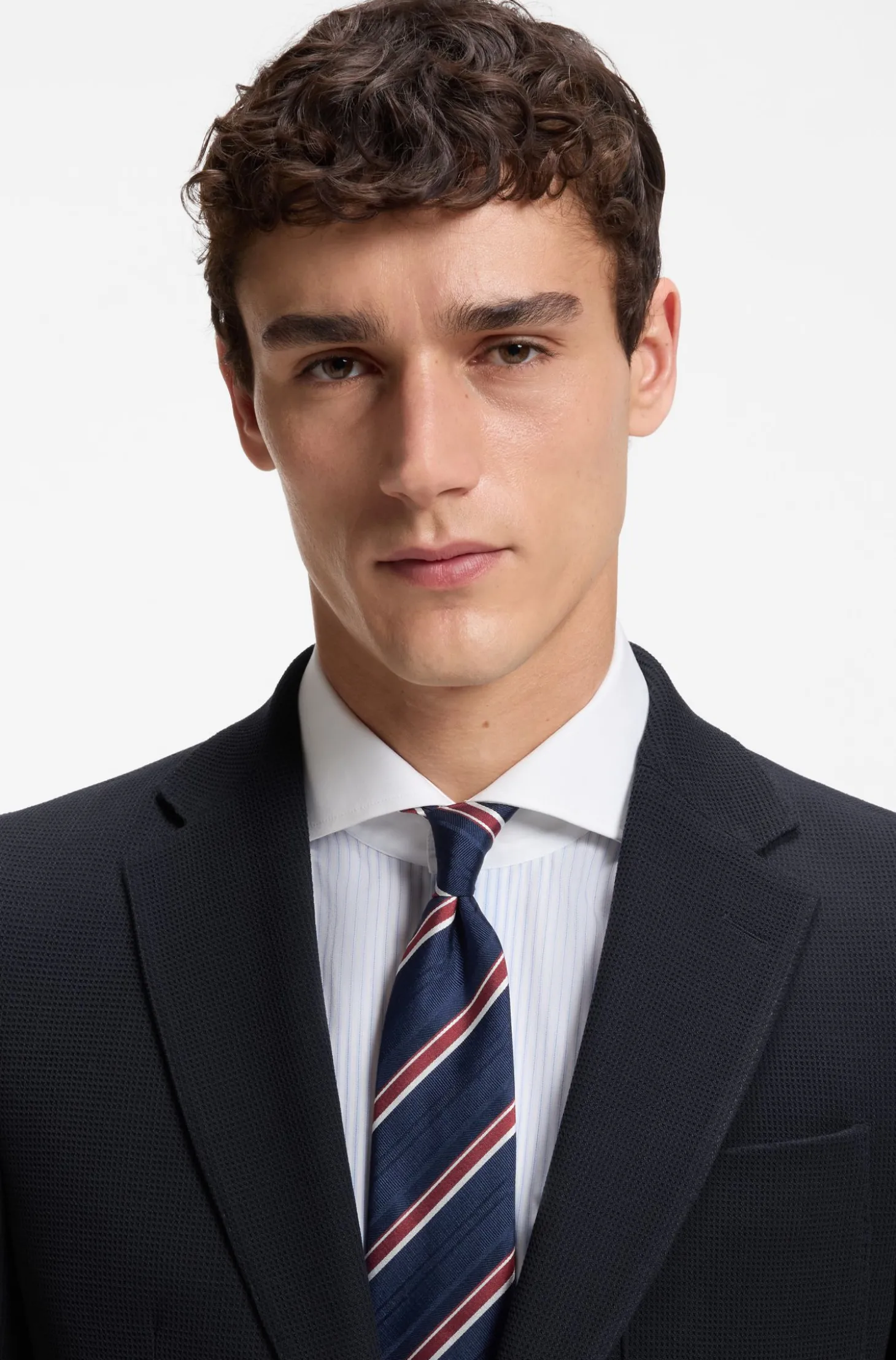 Slim-Fit Sakko aus waschbarer Stretch-Wolle
