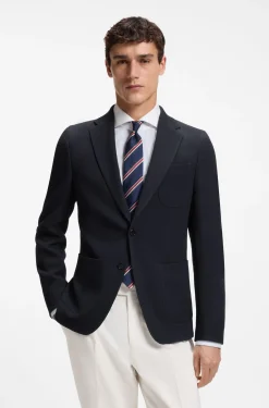 Slim-Fit Sakko aus waschbarer Stretch-Wolle