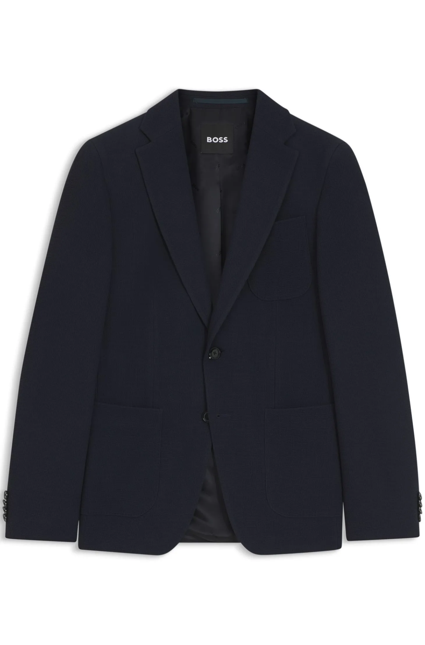 Slim-Fit Sakko aus waschbarer Stretch-Wolle