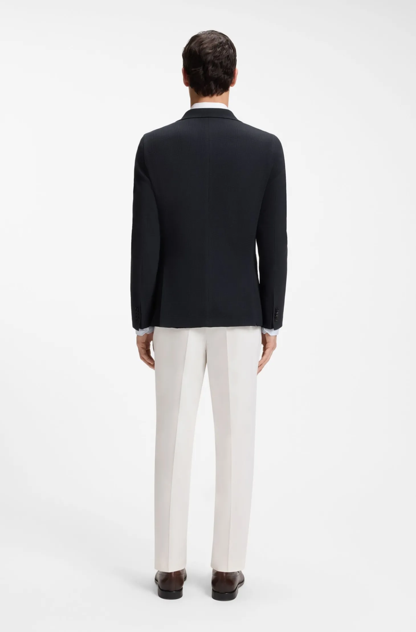 Slim-Fit Sakko aus waschbarer Stretch-Wolle