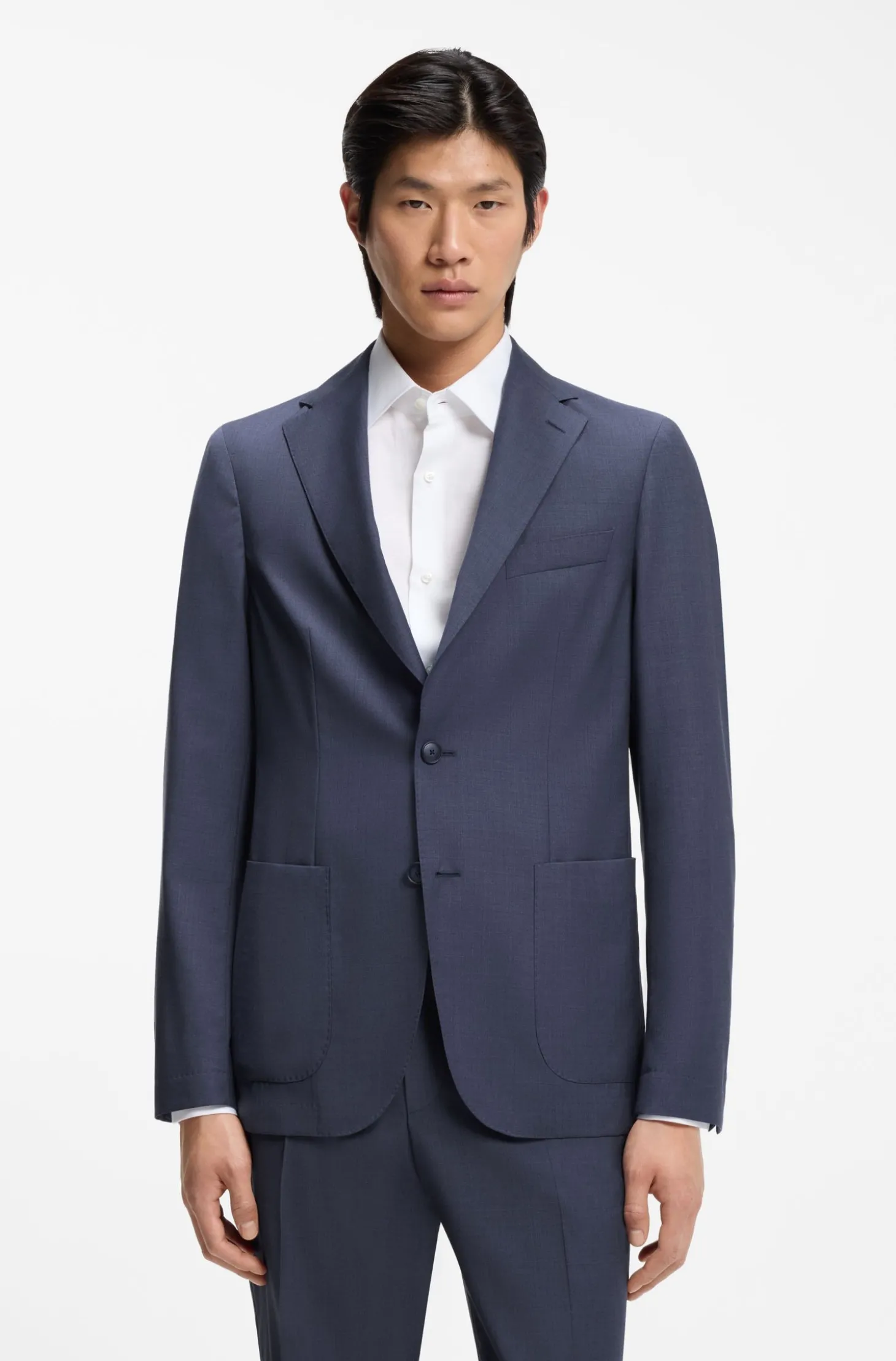 Slim-Fit Sakko aus waschbarer AirWool