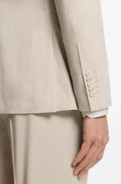 Slim-Fit Sakko aus Woll-Mix mit Seersucker-Struktur