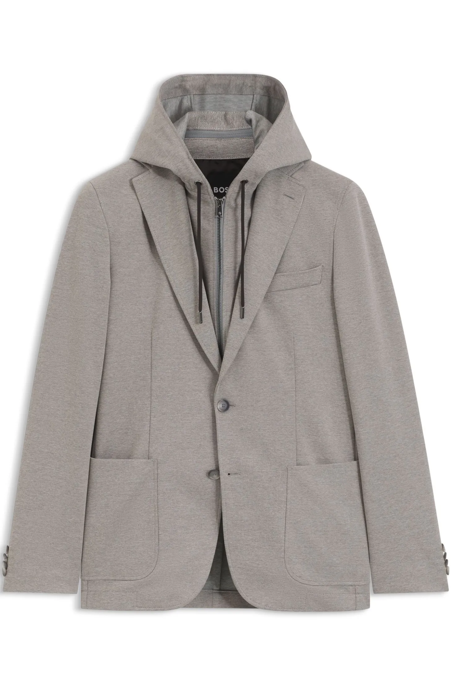 Slim-Fit Sakko mit integriertem Hoodie