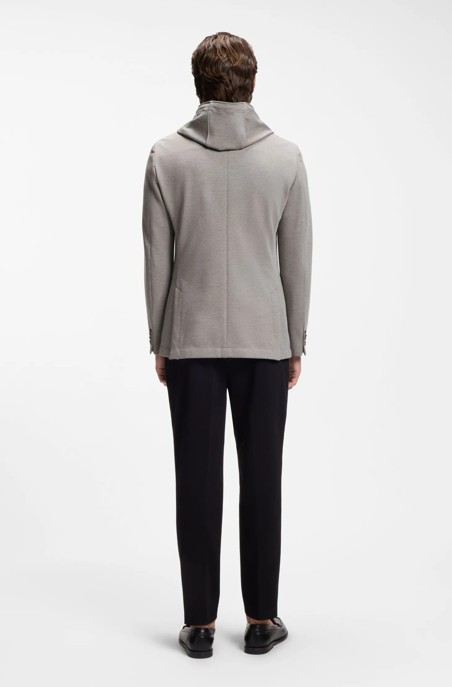 Slim-Fit Sakko mit integriertem Hoodie