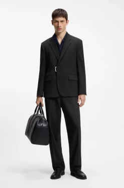 Slim-Fit Sakko mit Metallschließe