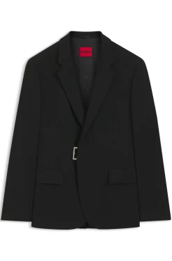 Slim-Fit Sakko mit Metallschließe