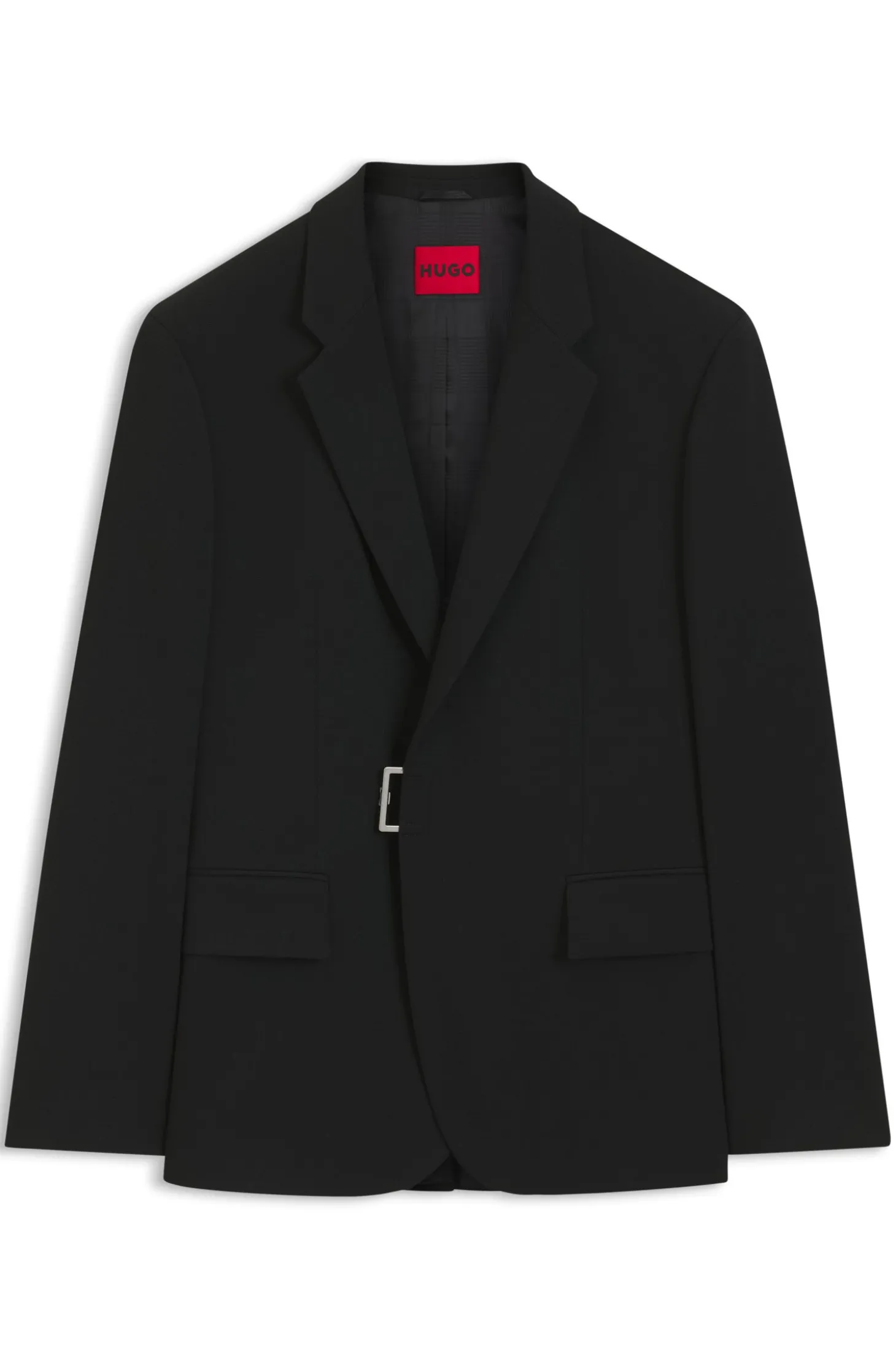 Slim-Fit Sakko mit Metallschließe