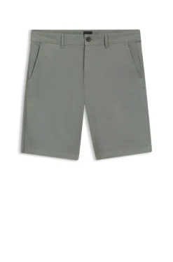 Slim-Fit Shorts aus elastischem Baumwoll-Twill