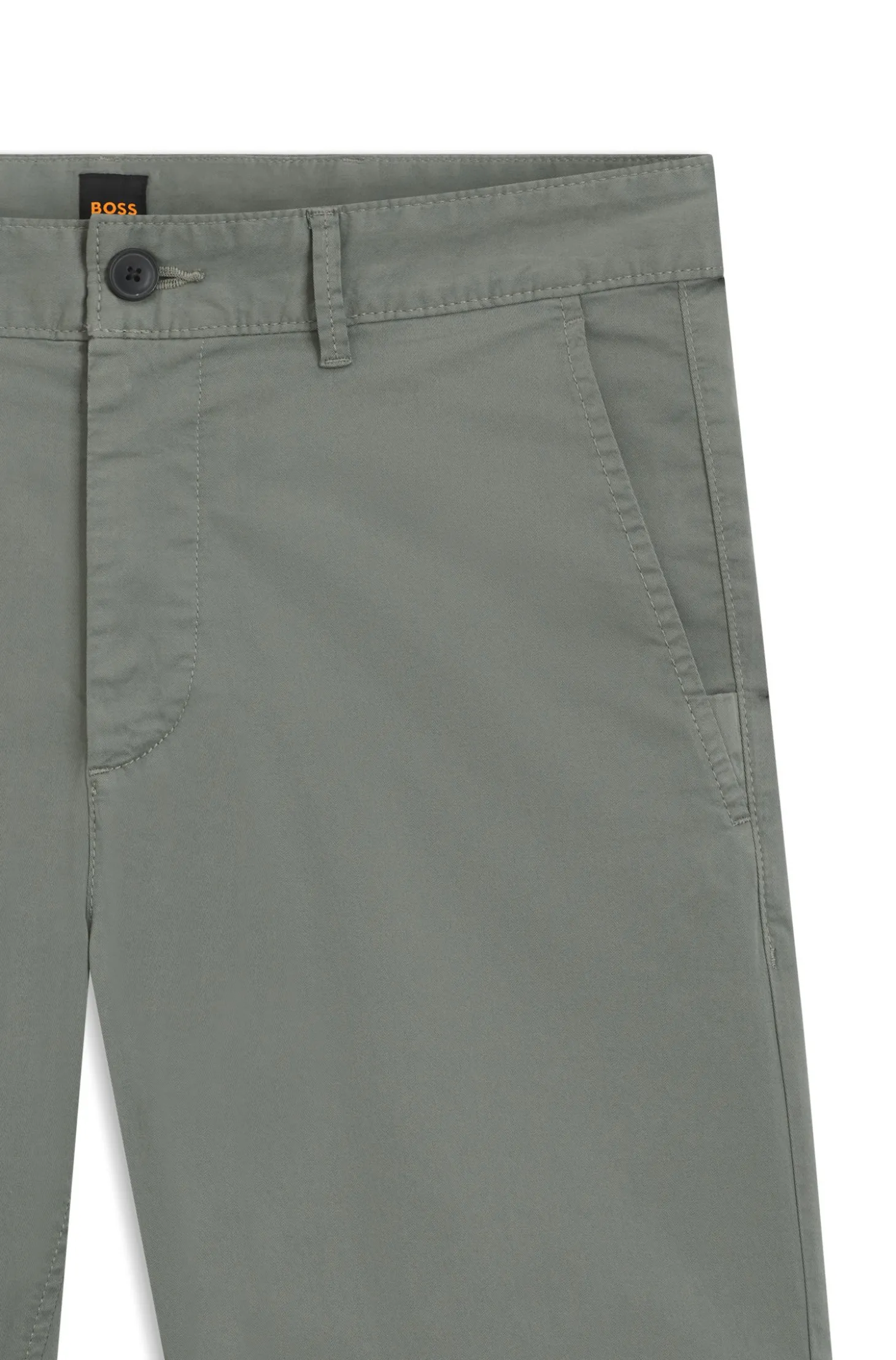 Slim-Fit Shorts aus elastischem Baumwoll-Twill
