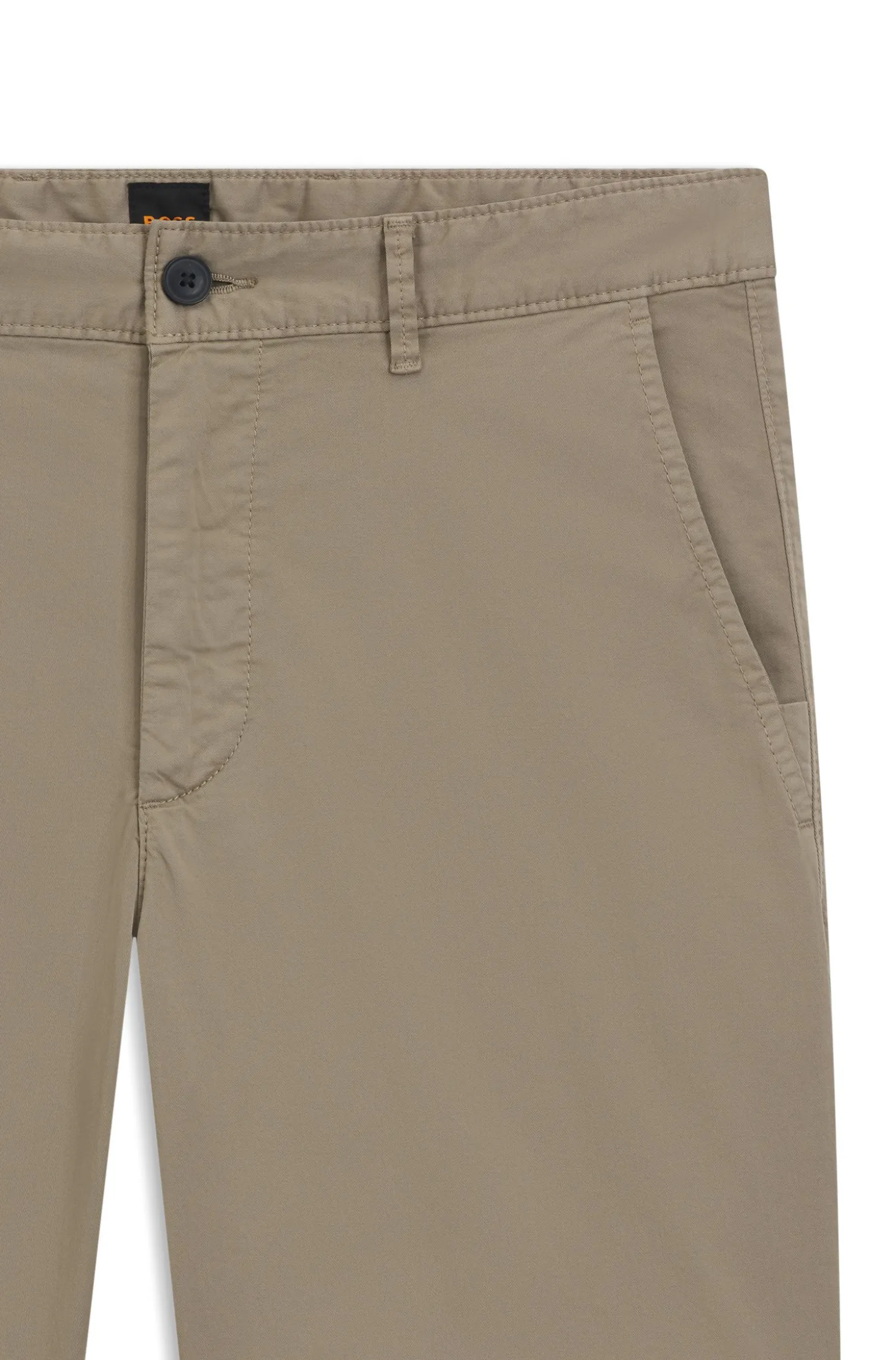 Slim-Fit Shorts aus elastischem Baumwoll-Twill
