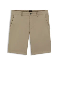 Slim-Fit Shorts aus elastischem Baumwoll-Twill