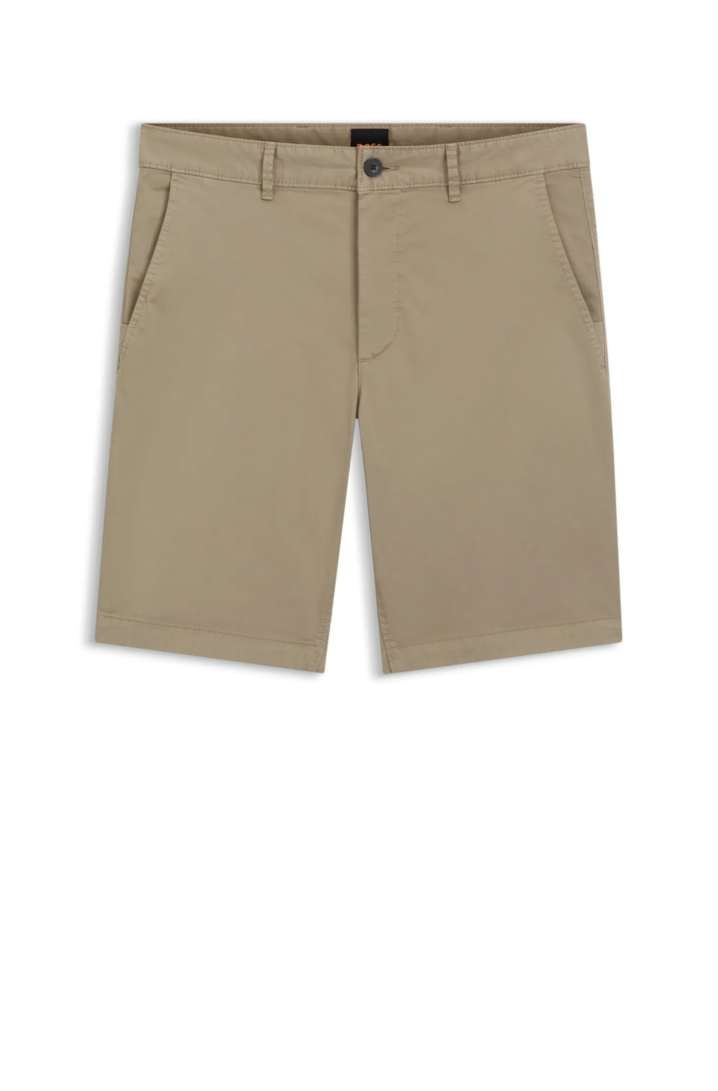 Slim-Fit Shorts aus elastischem Baumwoll-Twill