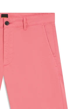 Slim-Fit Shorts aus elastischem Baumwoll-Twill
