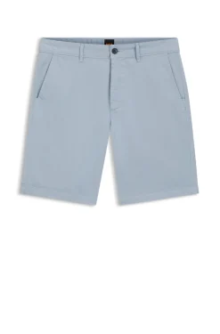 Slim-Fit Shorts aus elastischem Baumwoll-Twill