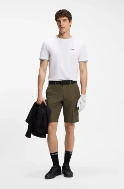 Slim-Fit Shorts aus wasserabweisendem Stretch-Gewebe