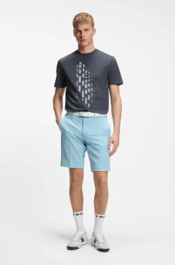 Slim-Fit Shorts aus wasserabweisendem Stretch-Gewebe