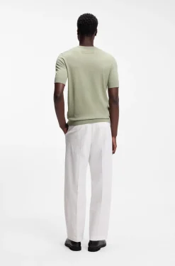 Slim-Fit Strick-T-Shirt