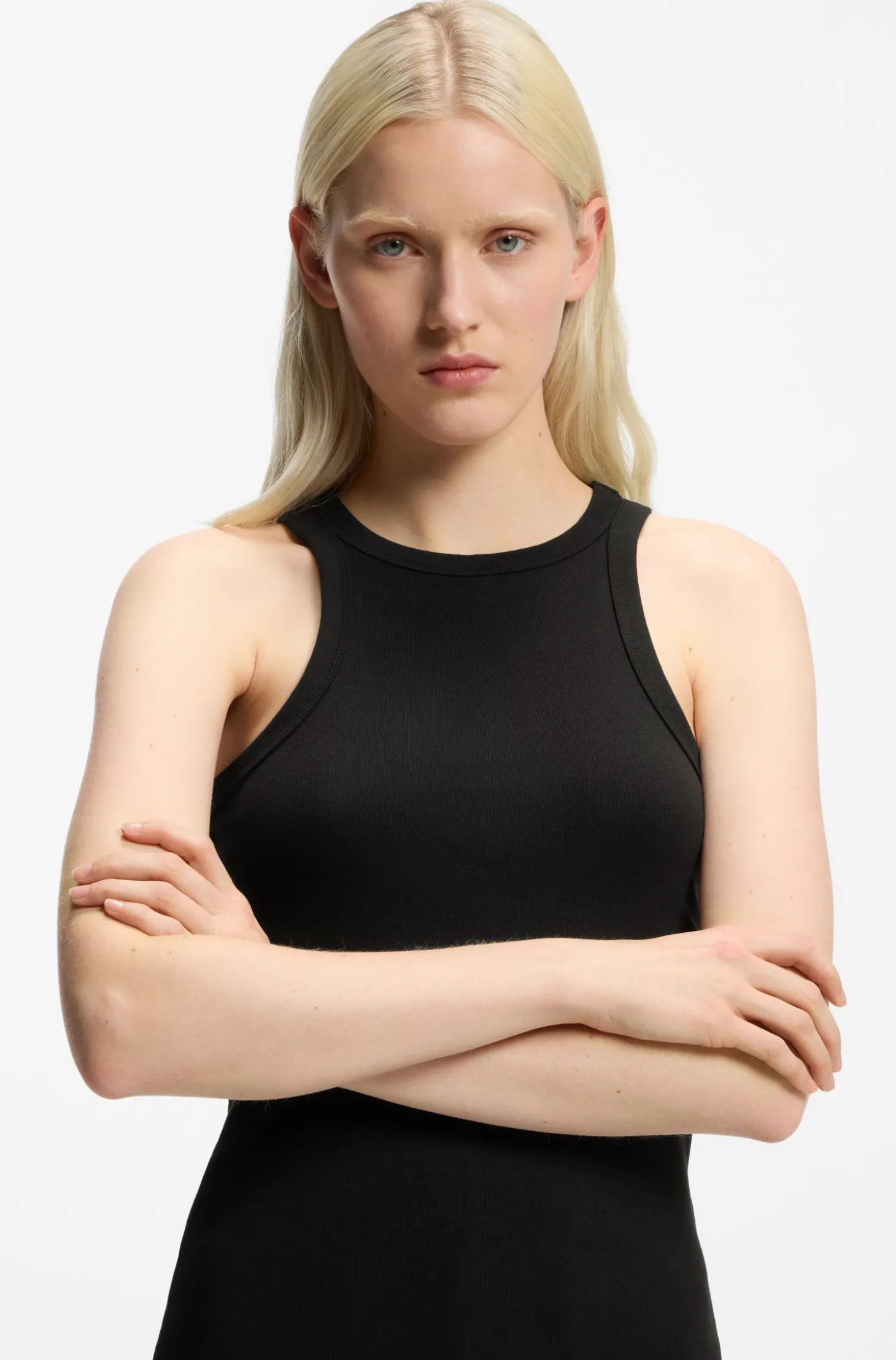 Slim-Fit Tanktop aus elastischem Baumwoll-Mix