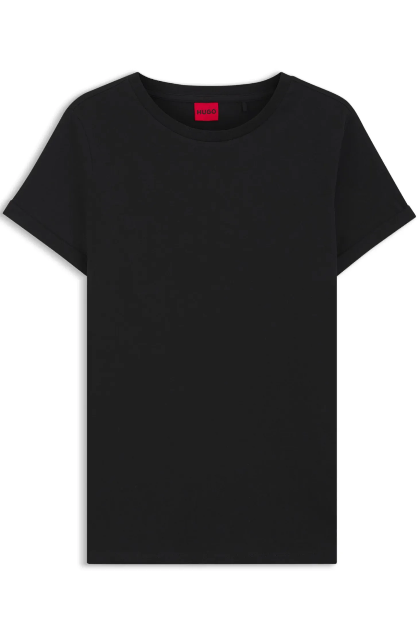 Slim-Fit T-Shirt aus Baumwolle mit umgeschlagenen Ärmeln