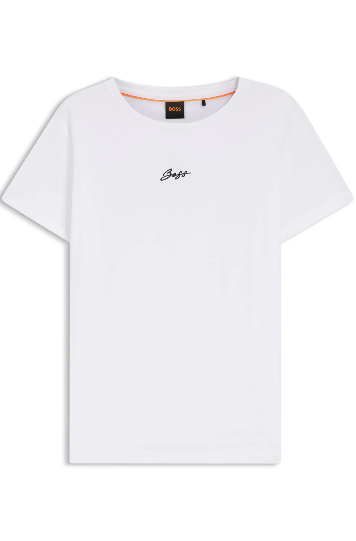 Slim-Fit T-Shirt aus Baumwolle mit gesticktem Logo in handschriftlichem Stil