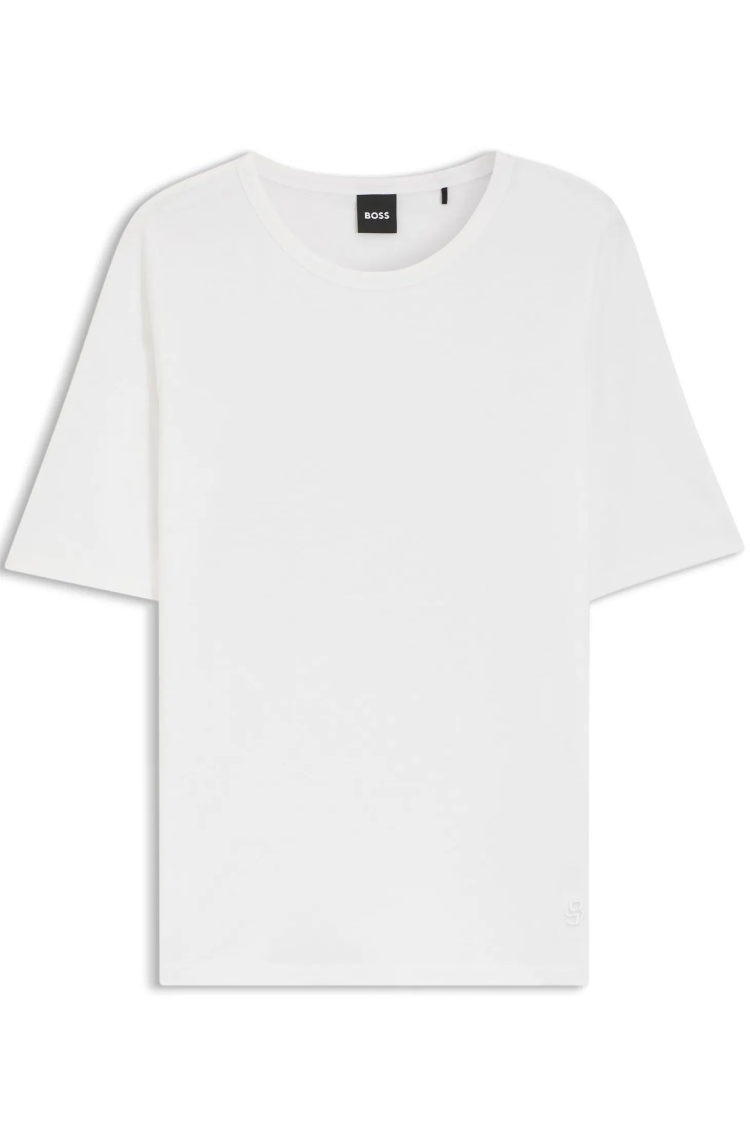 Slim-Fit T-Shirt aus Baumwolle, Modal und Seide