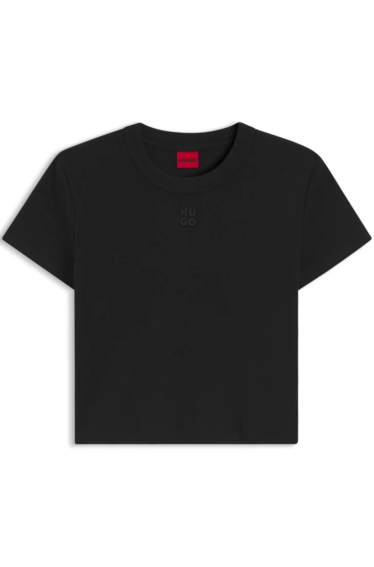 Slim-Fit T-Shirt aus Baumwoll-Mix mit Logo-Stickerei
