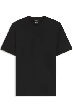 Slim-Fit T-Shirt aus merzerisierter Baumwolle mit Kontrast-Tipping