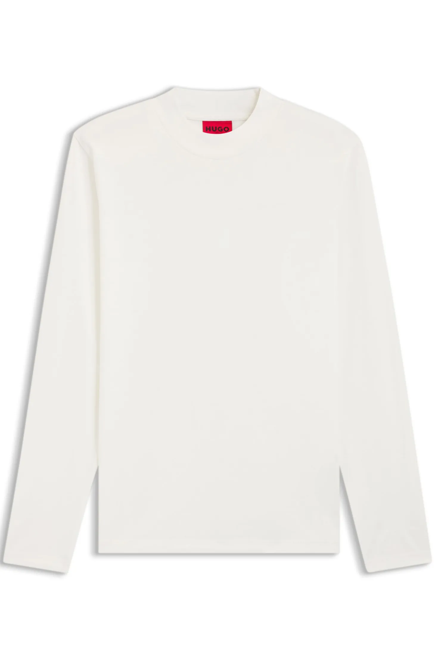 Slim-Fit T-Shirt aus merzerisierter Baumwolle mit Stehkragen