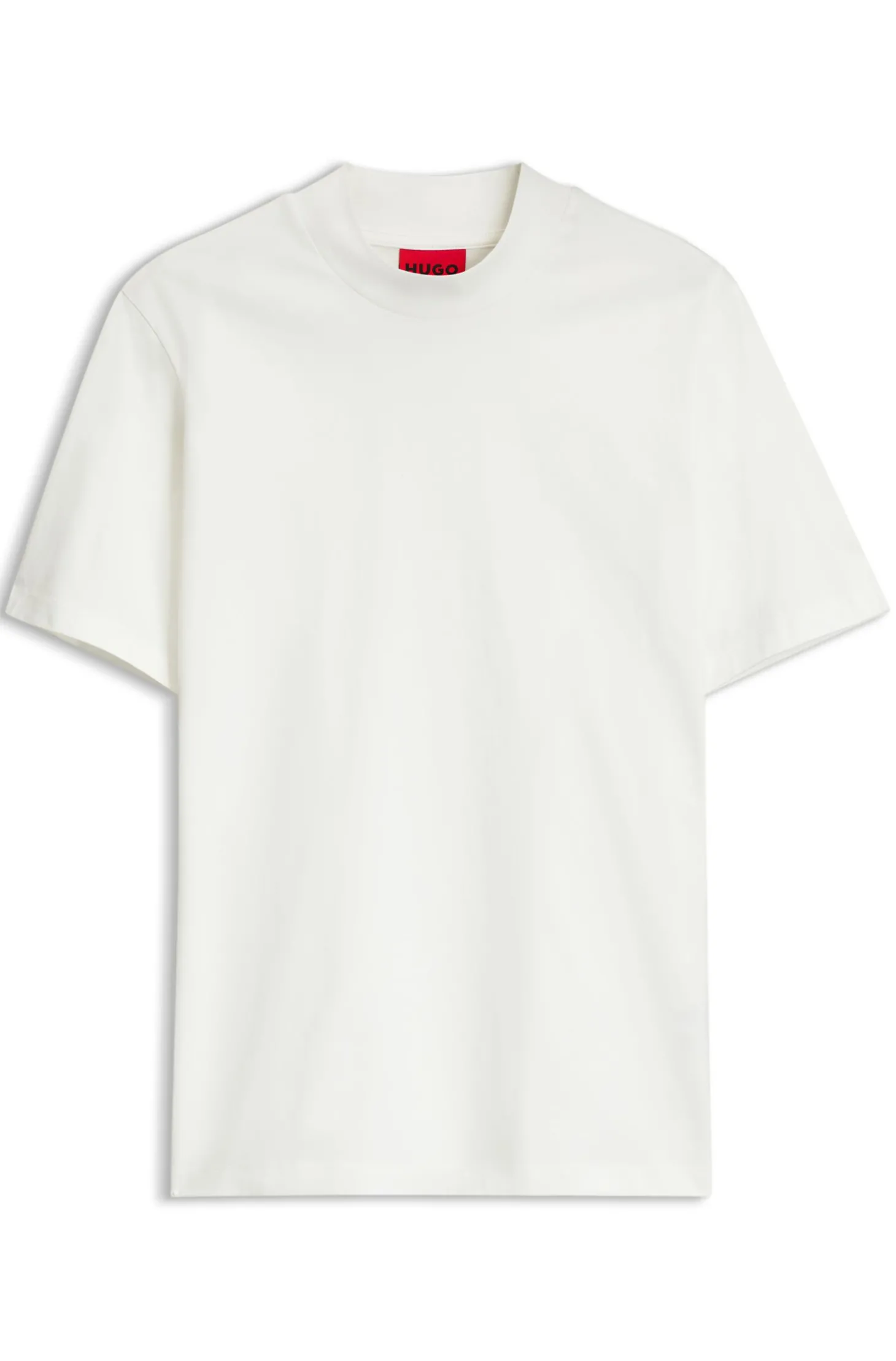 Slim-Fit T-Shirt aus Stretch-Baumwolle mit Stehkragen