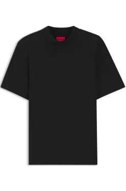 Slim-Fit T-Shirt aus Stretch-Baumwolle mit Stehkragen