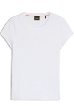 Slim-Fit T-Shirt aus Stretch-Baumwolle mit Logo-Stickerei