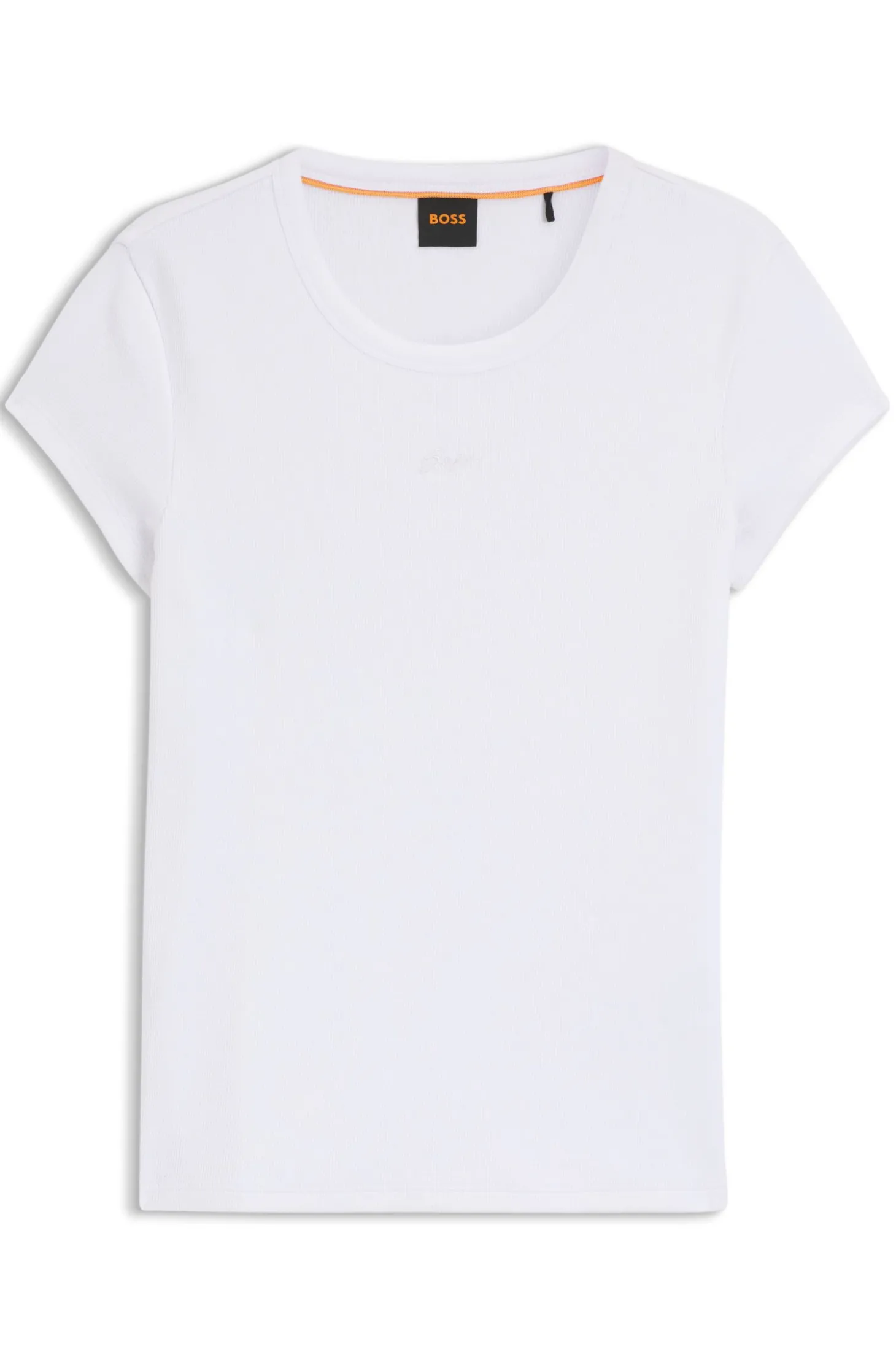 Slim-Fit T-Shirt aus Stretch-Baumwolle mit Logo-Stickerei