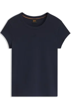 Slim-Fit T-Shirt aus Stretch-Baumwolle mit Logo-Stickerei