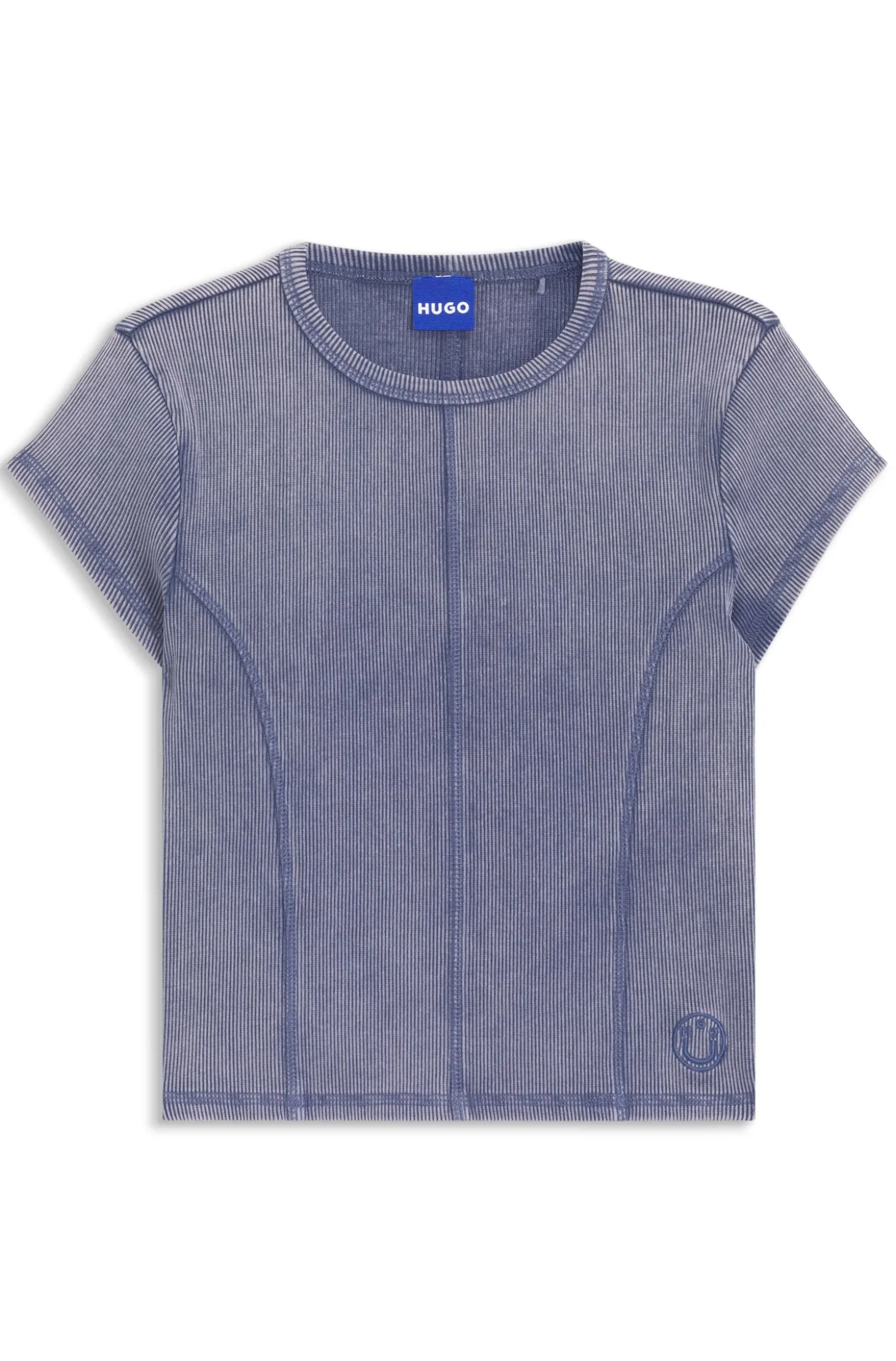 Slim-Fit T-Shirt aus Stretch-Baumwolle mit Washed-Effekt