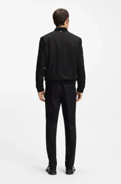 Slim-Fit Twill-Jacke mit Reißverschluss